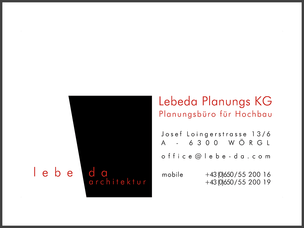 B&W Glasbau Kirchbichl Partner Lebeda Planungs KG