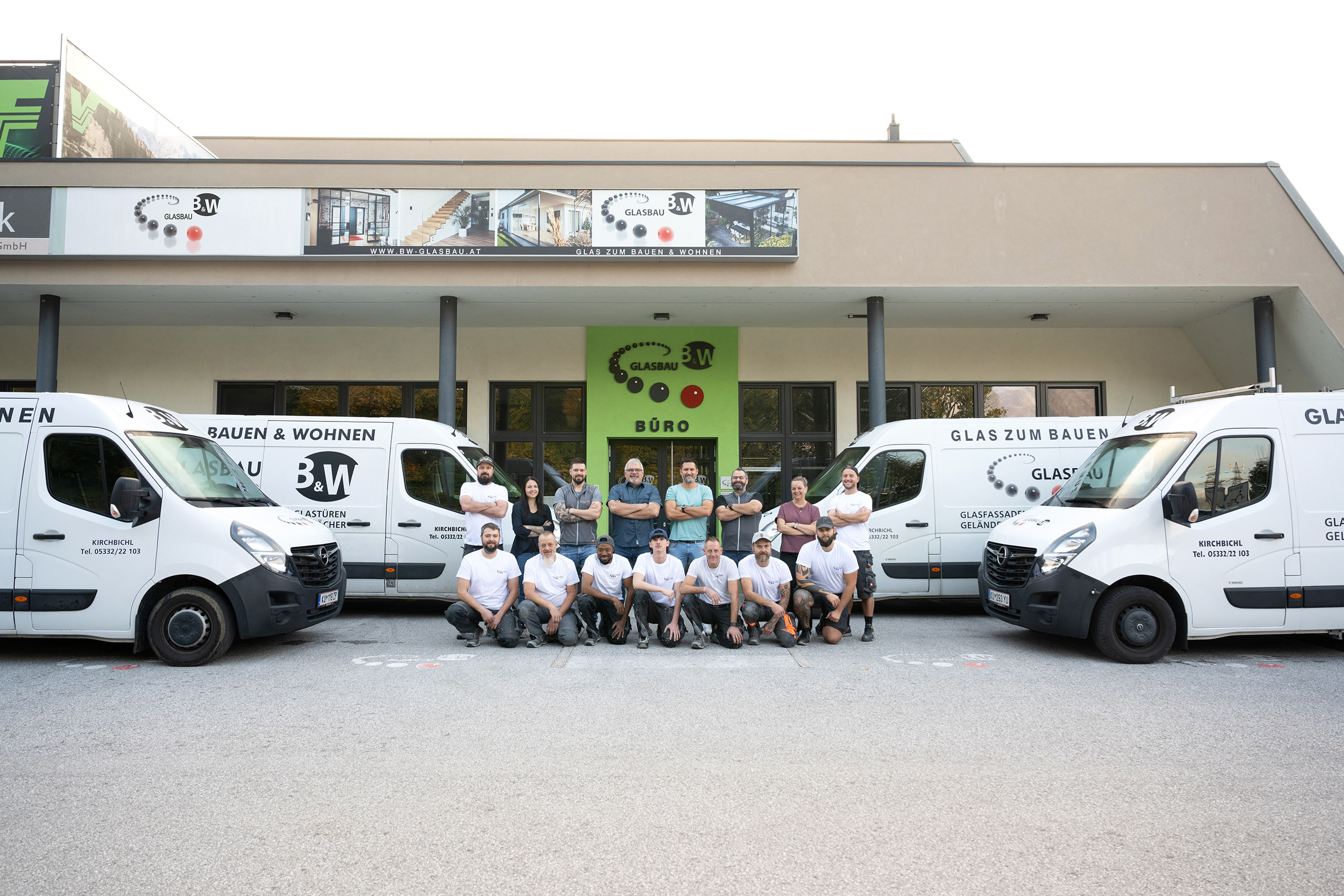 Das Team von B&W Glasbau